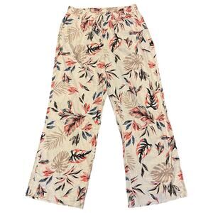 Briggs NWOT Tropical Print Linen Blend Casual Pants Size Large